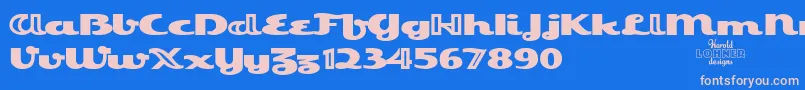 フォントEsquivelTrial – ピンクの文字、青い背景