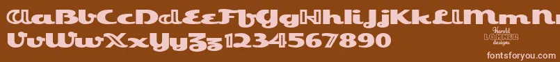 EsquivelTrial Font – Pink Fonts on Brown Background