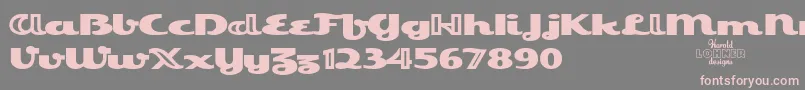 Шрифт EsquivelTrial – розовые шрифты на сером фоне