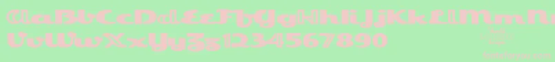 EsquivelTrial-Schriftart – Rosa Schriften auf grünem Hintergrund