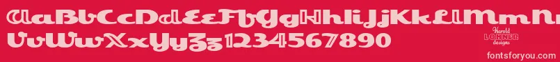 EsquivelTrial-Schriftart – Rosa Schriften auf rotem Hintergrund