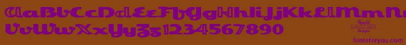 EsquivelTrial-Schriftart – Violette Schriften auf braunem Hintergrund