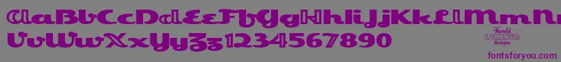 フォントEsquivelTrial – 紫色のフォント、灰色の背景