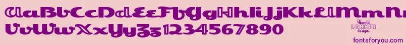 フォントEsquivelTrial – ピンクの背景に紫のフォント