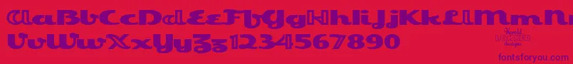 EsquivelTrial Font – Purple Fonts on Red Background