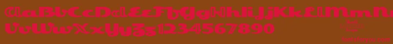 EsquivelTrial Font – Red Fonts on Brown Background