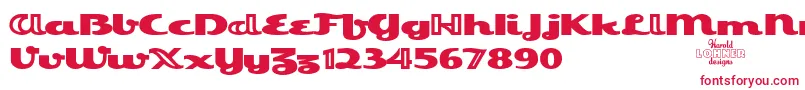 EsquivelTrial-fontti – punaiset fontit valkoisella taustalla