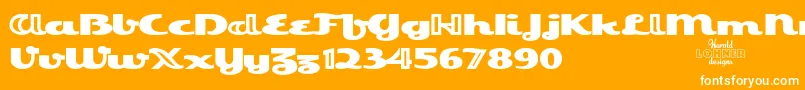 EsquivelTrial Font – White Fonts on Orange Background