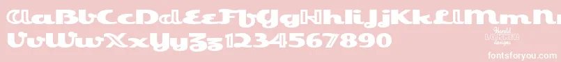 フォントEsquivelTrial – ピンクの背景に白い文字