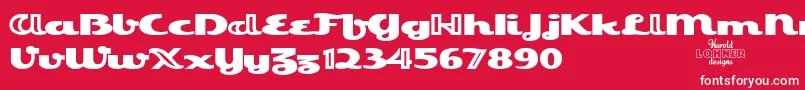 フォントEsquivelTrial – 赤い背景に白い文字