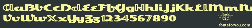 EsquivelTrial-Schriftart – Gelbe Schriften auf schwarzem Hintergrund