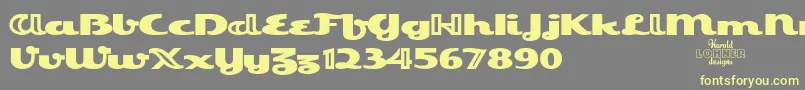 EsquivelTrial-Schriftart – Gelbe Schriften auf grauem Hintergrund