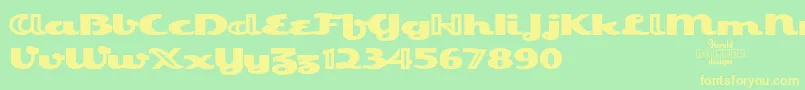 EsquivelTrial-fontti – keltaiset fontit vihreällä taustalla