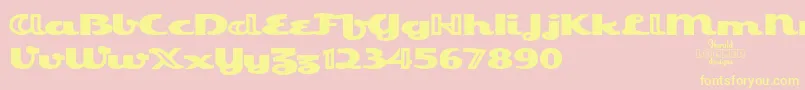 EsquivelTrial-Schriftart – Gelbe Schriften auf rosa Hintergrund