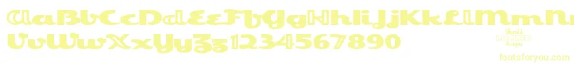 Шрифт EsquivelTrial – жёлтые шрифты на белом фоне