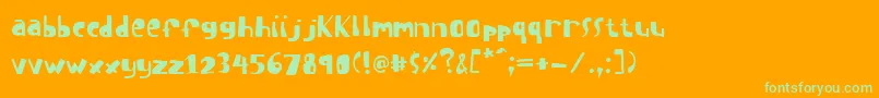 ISuckAtGolf Font – Green Fonts on Orange Background