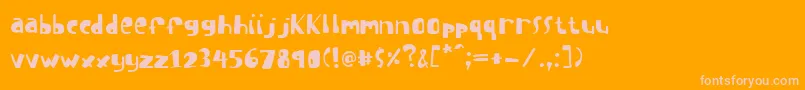 Шрифт ISuckAtGolf – розовые шрифты на оранжевом фоне
