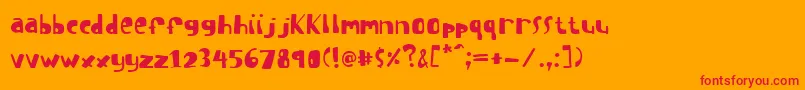 ISuckAtGolf Font – Red Fonts on Orange Background