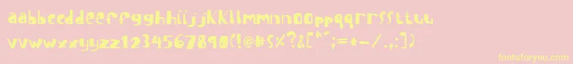 ISuckAtGolf Font – Yellow Fonts on Pink Background