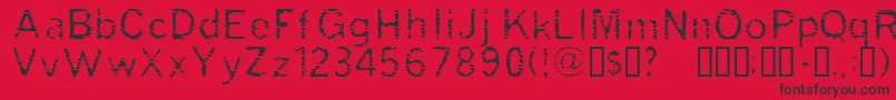 Grade Font – Black Fonts on Red Background