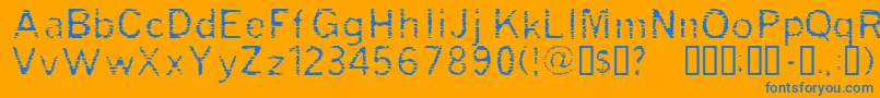 Grade Font – Blue Fonts on Orange Background