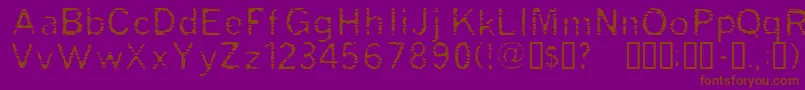 Grade Font – Brown Fonts on Purple Background