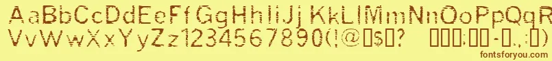 Grade Font – Brown Fonts on Yellow Background