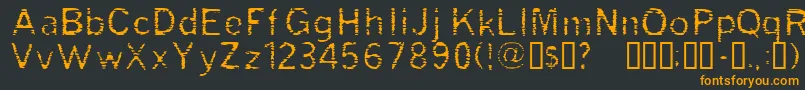 Grade Font – Orange Fonts on Black Background