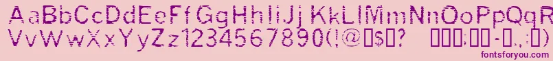 Grade Font – Purple Fonts on Pink Background