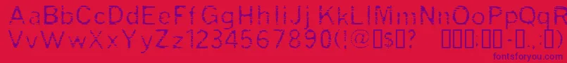 Grade Font – Purple Fonts on Red Background