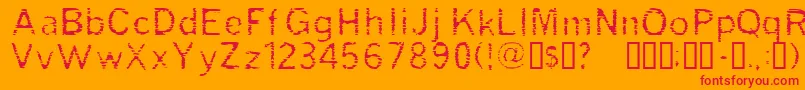 Grade Font – Red Fonts on Orange Background