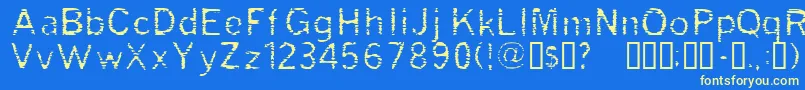 Grade Font – Yellow Fonts on Blue Background