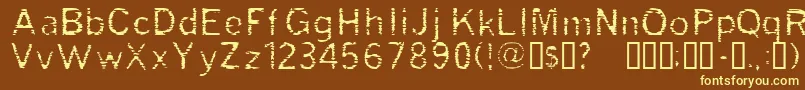 Grade Font – Yellow Fonts on Brown Background