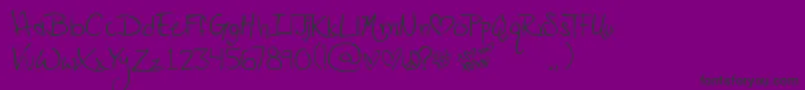 フォントPopstar – 紫の背景に黒い文字