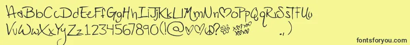 Шрифт Popstar – чёрные шрифты на жёлтом фоне