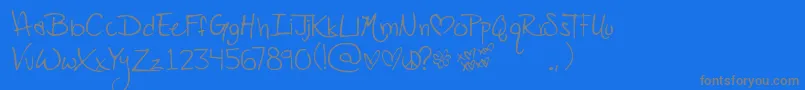 Fonte Popstar – fontes cinzas em um fundo azul