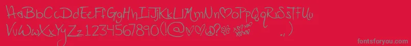 fuente Popstar – Fuentes Grises Sobre Fondo Rojo
