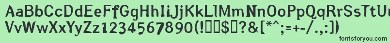 フォントArslegothic – 緑の背景に黒い文字