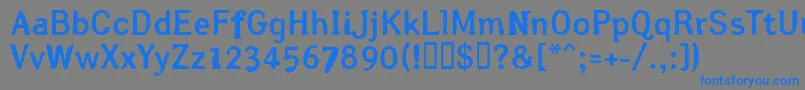 フォントArslegothic – 灰色の背景に青い文字