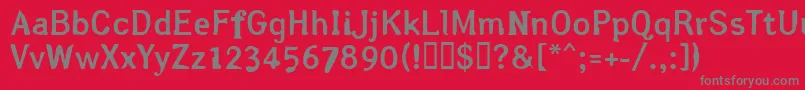 フォントArslegothic – 赤い背景に灰色の文字