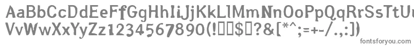 フォントArslegothic – 白い背景に灰色の文字