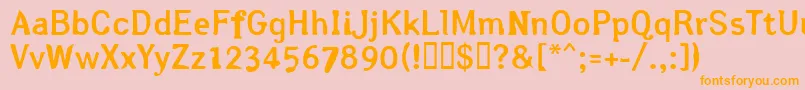 Arslegothic Font – Orange Fonts on Pink Background