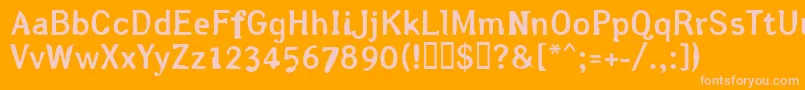 フォントArslegothic – オレンジの背景にピンクのフォント