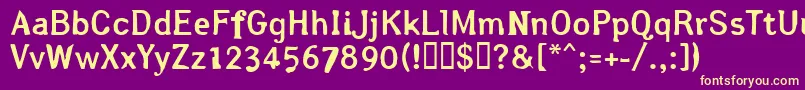 Arslegothic Font – Yellow Fonts on Purple Background