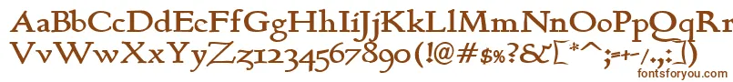 Berthambold Font – Brown Fonts on White Background