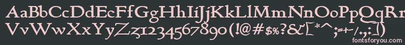 Berthambold Font – Pink Fonts on Black Background