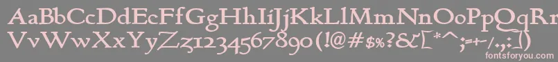 Berthambold Font – Pink Fonts on Gray Background