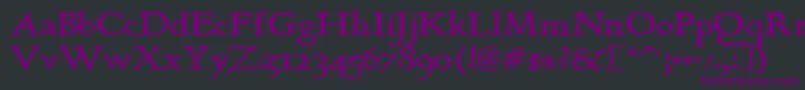 Berthambold Font – Purple Fonts on Black Background