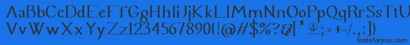 UraniaSerif-fontti – mustat fontit sinisellä taustalla