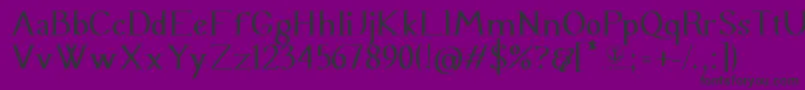 Czcionka UraniaSerif – czarne czcionki na fioletowym tle
